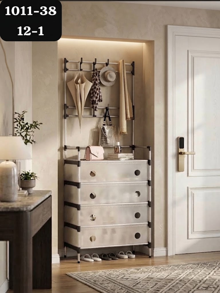 Porte-Manteau et Meuble à Chaussures Multifonction
