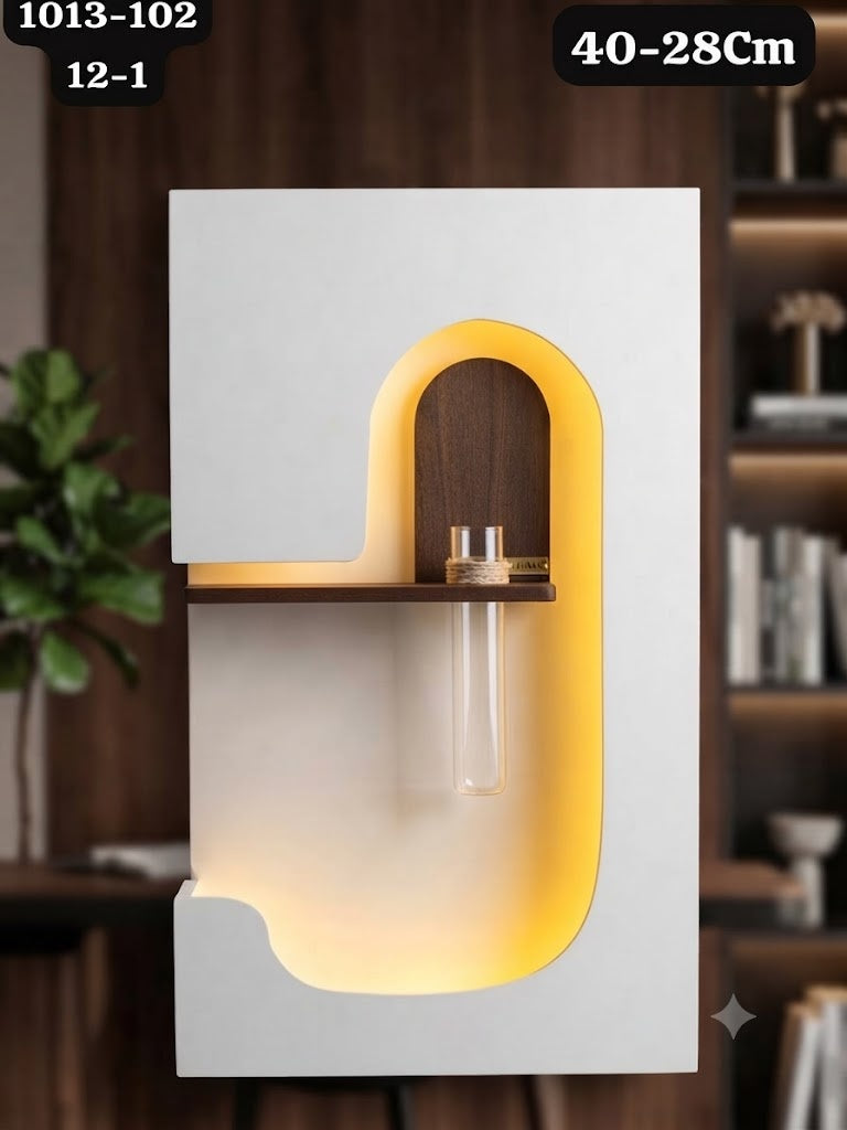 Applique Murale Décorative Lumineuse Format Compact avec Soliflore