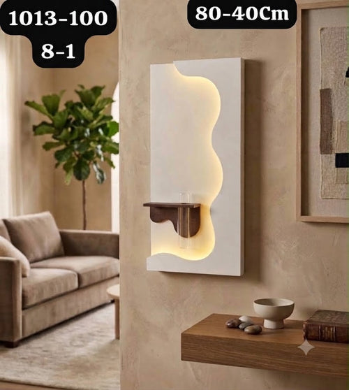 Applique Murale Lumineuse Design Asymétrique avec Soliflore