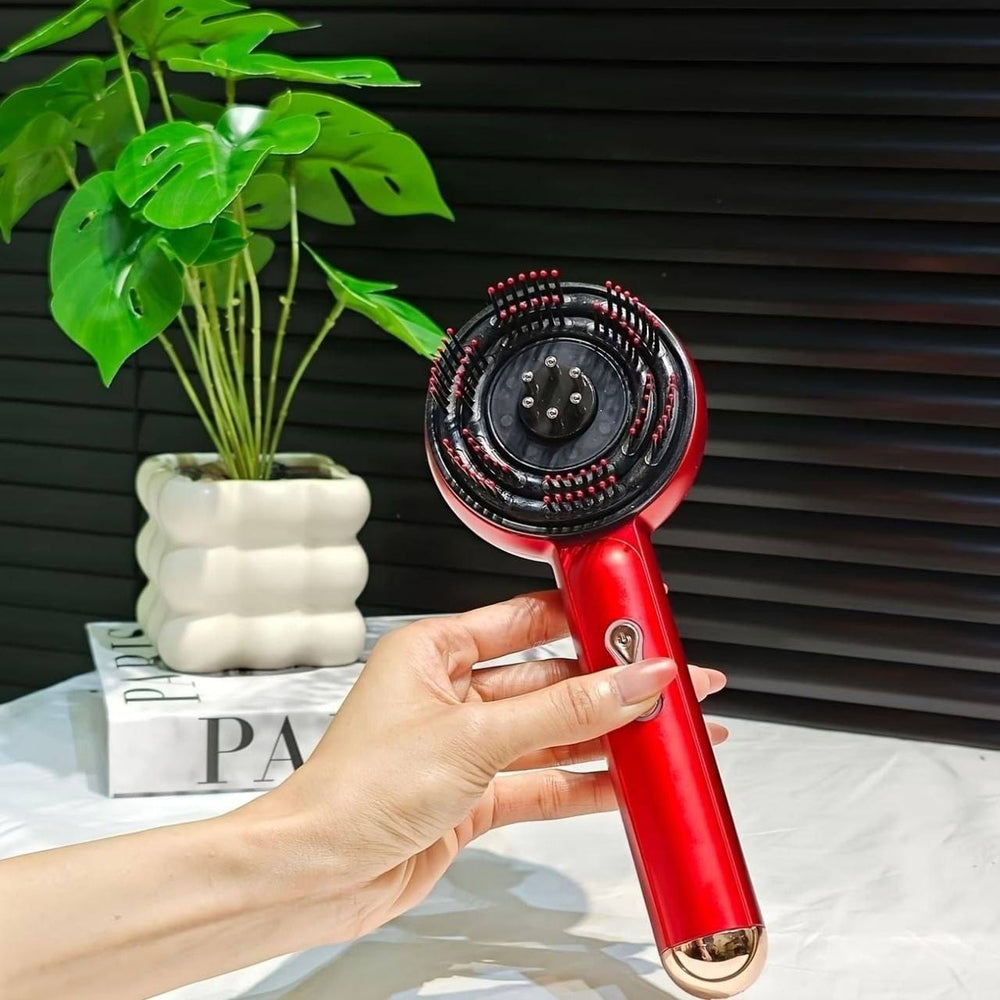 Brosse Chauffante / Peigne Démêlant Massant Multi-Soins
