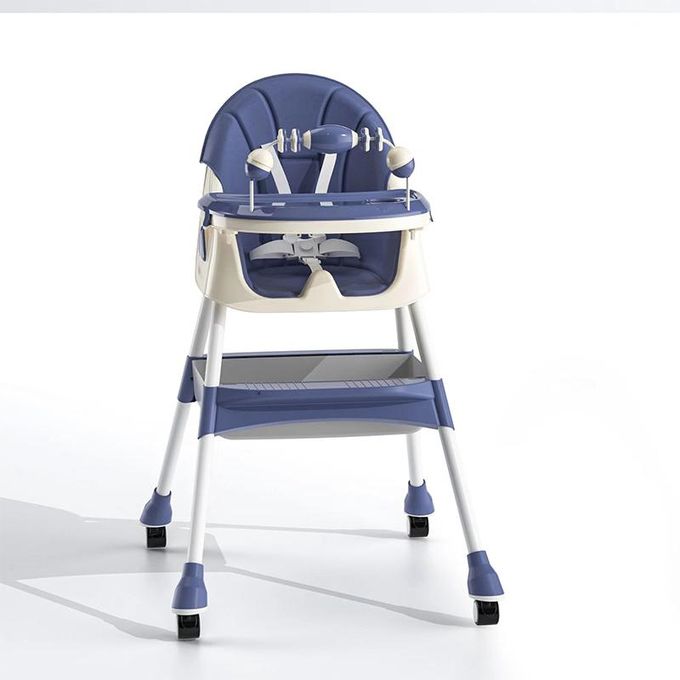 Chaise Haute Bébé Evolutive 3-en-1 avec Table de Repas & Roulettes