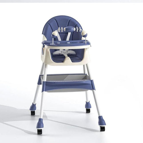 Chaise Haute Bébé Evolutive 3-en-1 avec Table de Repas & Roulettes