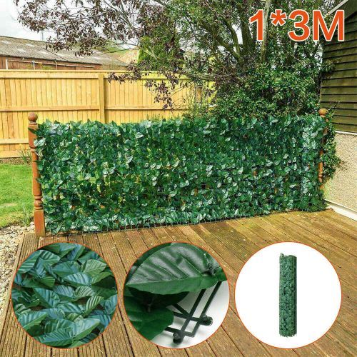 Haie Artificielle Feuillage Synthétique pour Balcon & Jardin (1x3m)
