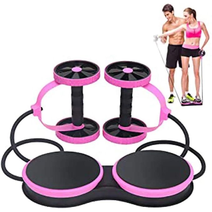 Roue Abdominale Double avec Élastiques de Résistance