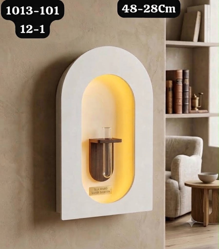 Applique Murale Lumineuse Design Arche avec Soliflore