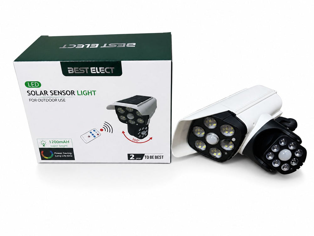 Projecteur Solaire LED Fictif Type Caméra de Surveillance