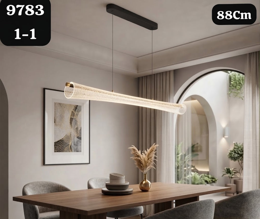 Lustre Suspension Linéaire LED Cylindrique 88 cm