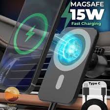 Support Téléphone Magnétique & Chargeur Sans Fil Voiture