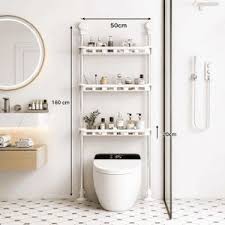 Étagère de Rangement Télescopique Au-dessus des Toilettes