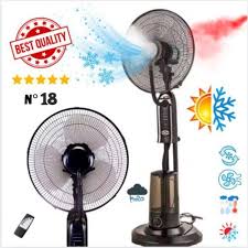 Ventilateur Brumisateur sur Pied Télécommandé avec Réservoir d'Eau