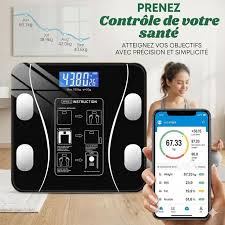 Pèse-Personne Connecté Intelligent avec Analyseur Corporel & Bluetooth