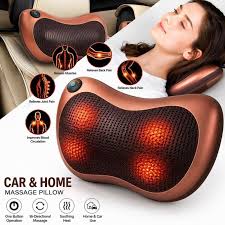 Coussin de Massage Cervical & Lombaire Chauffant (Voiture & Maison)