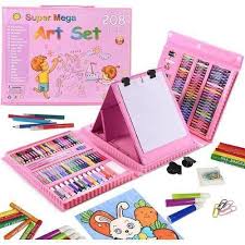 Mallette de Dessin et Peinture Complète pour Enfants (208 Pièces)
