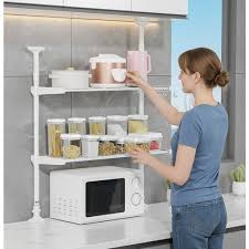 Étagère Telescopique Réglable pour Cuisine & Micro-Ondes