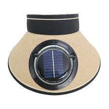Chapeau Visière Pare-Soleil avec Ventilateur Solaire Intégré