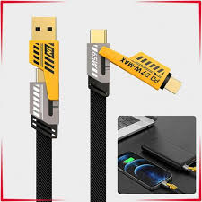Câble de Charge Rapide Multi-Connecteurs Pliable