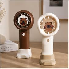 Mini-Ventilateur Portable Rechargeable avec Socle de Bureau