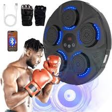 Cible de Boxe Murale Intelligente avec Bluetooth et Éclairage LED
