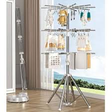Séchoir à Linge Pliable Parapluie Multi-Niveaux & Portable