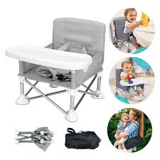 Chaise Haute Pliable Portable pour Bébé avec Plateau Amovible